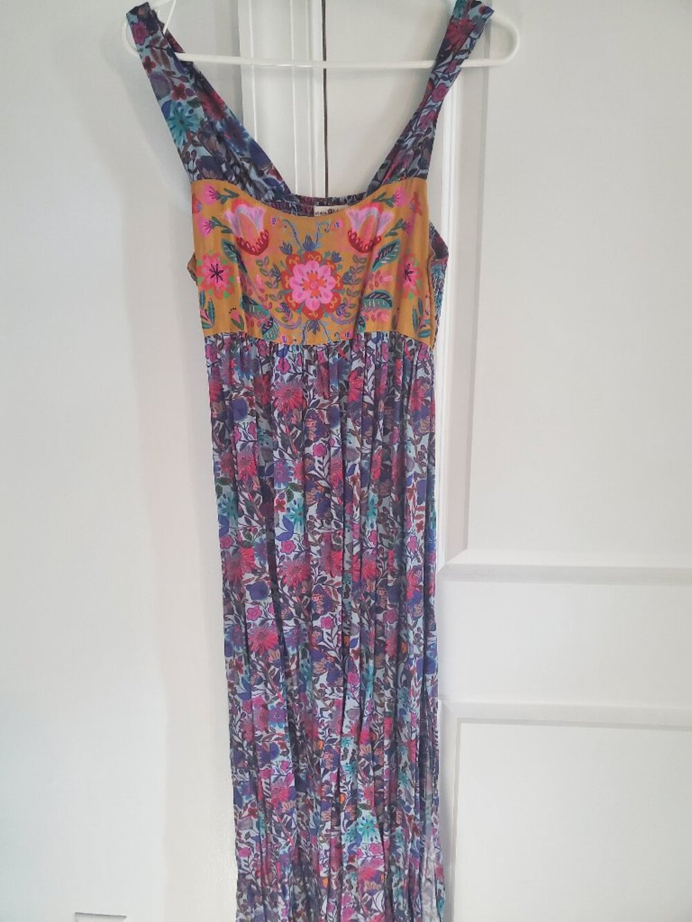 Natural Life Tricia Maxi Dress in Dark Purple Daisies